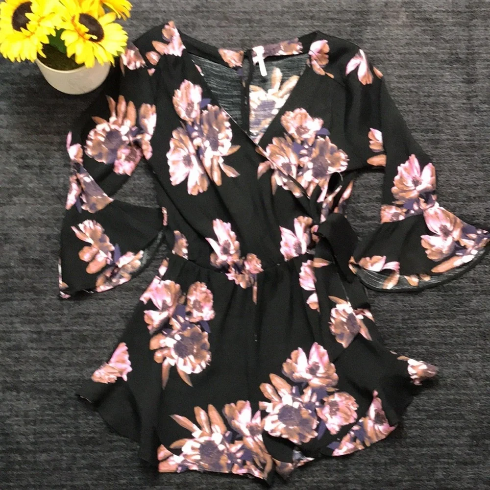 Free People All The Right Ruffles Romper - Picture 4 of 7